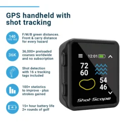 Shot Scope H4 GPS + Shot Tracking Handheld -Ball Series Store SS HAN H4 BLK Black TEC alt1