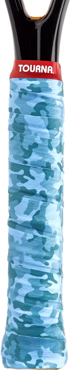 Tourna Soft Tac Blue Camo Tacky Overgrip -Ball Series Store STT CAM NOCOLOR OPKG