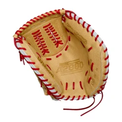Wilson 34'' Aubree Munro A2000 Series Game Model Fastpitch Catcher's Mitt W/ Spin Control™ 14 Wilson 34'' Aubree Munro A2000 Series Game Model Fastpitch Catcher's Mitt W/ Spin Control™ -Ball Series Store WBW10024434 White PALM