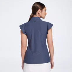 Calia Women's Golf Flutter Sleeve Polo -Ball Series Store WCG11003 ArdosiaSlate MODBCK