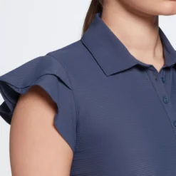 Calia Women's Golf Flutter Sleeve Polo -Ball Series Store WCG11003 ArdosiaSlate MODDET