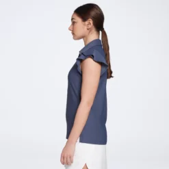 Calia Women's Golf Flutter Sleeve Polo -Ball Series Store WCG11003 ArdosiaSlate MODSDE