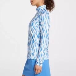 Lady Hagen Women's Printed UV Long Sleeve Golf 1/4 Zip 9 Lady Hagen Women's Printed UV Long Sleeve Golf 1/4 Zip -Ball Series Store WGH11440PS23 BlueIkat MODSDE