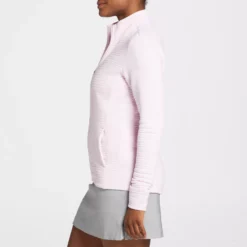Lady Hagen Women's Embossed Full-Zip Golf Jacket -Ball Series Store WGH36009 FrescoPink MODSDE