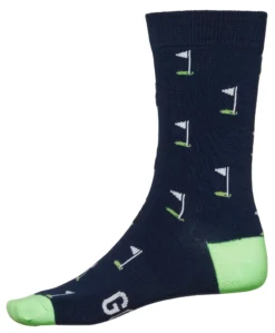 Walter Hagen Men's Novelty Crew Golf Socks - 2 Pack -Ball Series Store WHG15416 NavyGrey SDE