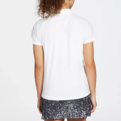 Prince Women's Fashion Snap Tennis Polo -Ball Series Store WPT31311 White MODBCK