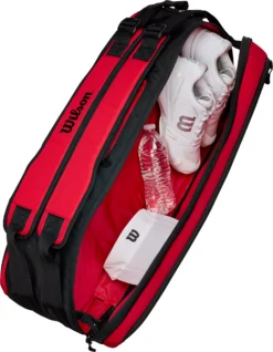 Wilson Clash V2 Super Tour 6 Pack Bag -Ball Series Store WR8016501001 BlackRed DET alt4